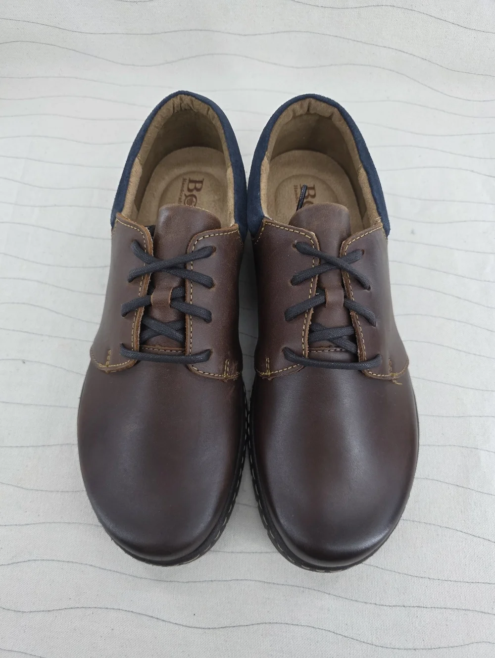 Born Mens Lance Brown Leather Oxford Lace-Up Casual Dress Shoes Size 9 EUC